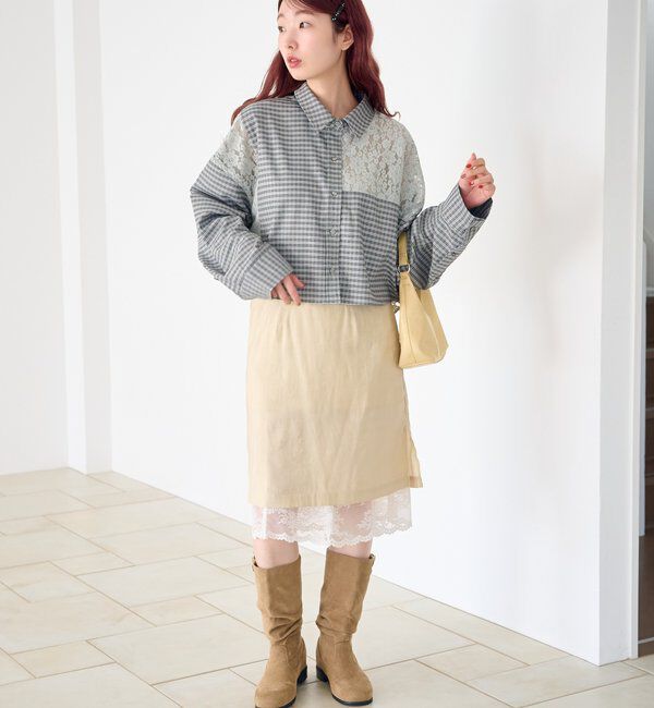  「パッチワークレースシャツ」|シャツ・ブラウス|