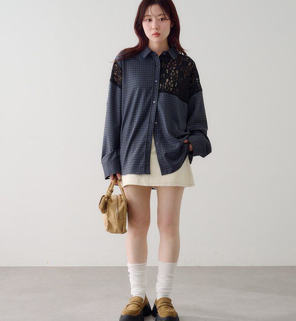  「パッチワークレースシャツ」|シャツ・ブラウス|