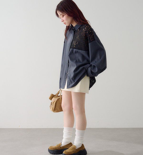  「パッチワークレースシャツ」|シャツ・ブラウス|