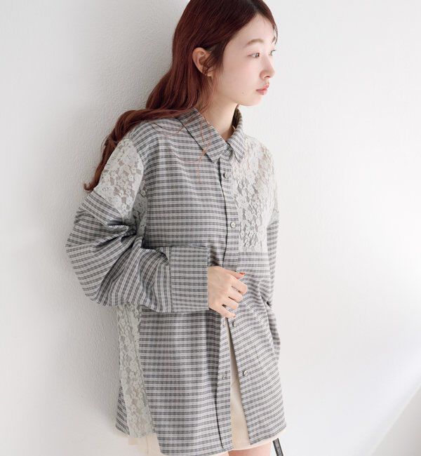  「パッチワークレースシャツ」|シャツ・ブラウス|