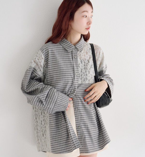  「パッチワークレースシャツ」|シャツ・ブラウス|