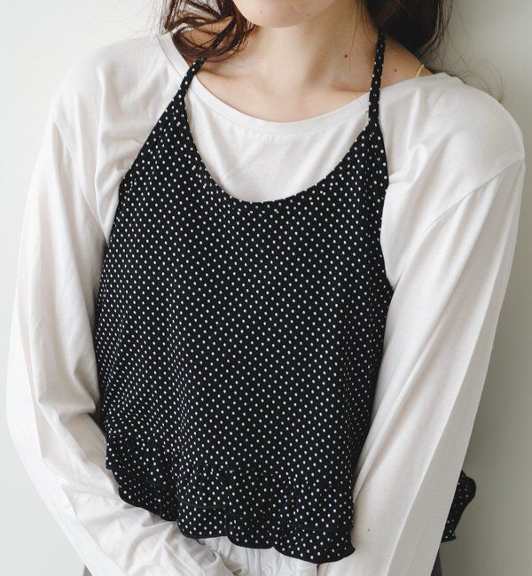  「ドットフリルキャミSET」|Tシャツ・カットソー|