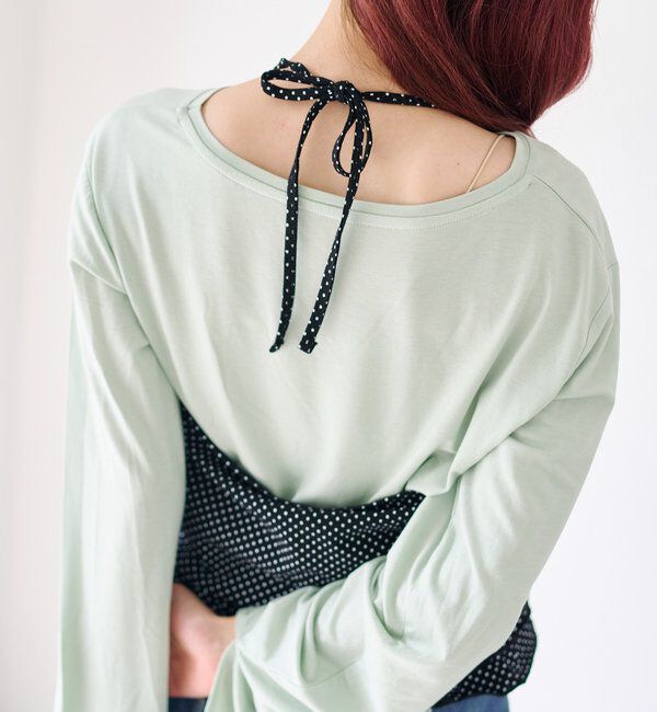  「ドットフリルキャミSET」|Tシャツ・カットソー|