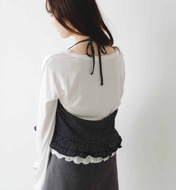  「ドットフリルキャミSET」|Tシャツ・カットソー|