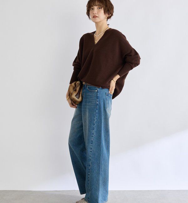  「【リバイバル/新色追加/7色展開】ウール100NEWバックボリュームニット」|ニット・セーター|