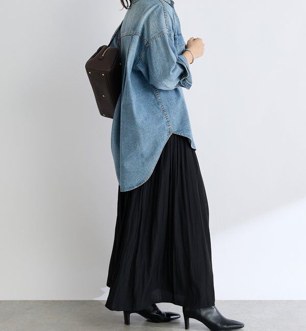  「【上品なシルエット】割繊ギャザースカート」|スカート|