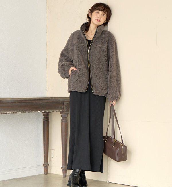  「【リバイバル/暖かみのある素材感】テディボアZIPコート」|その他|