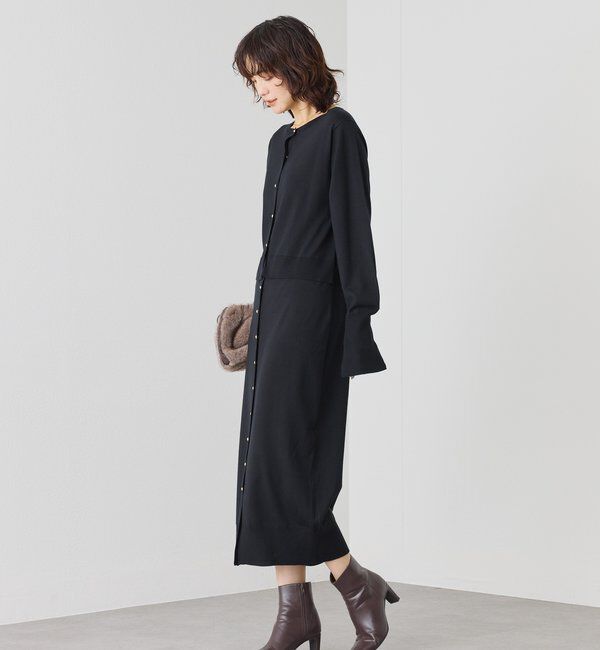  「【羽織としても使える】レイヤードニットワンピース」|ワンピース|