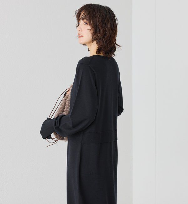  「【羽織としても使える】レイヤードニットワンピース」|ワンピース|