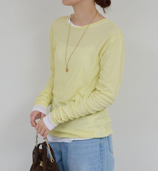 La nature linge「【La nature linge】NEWロングスリーブTシャツ」|Tシャツ・カットソー|レモンイエロー
