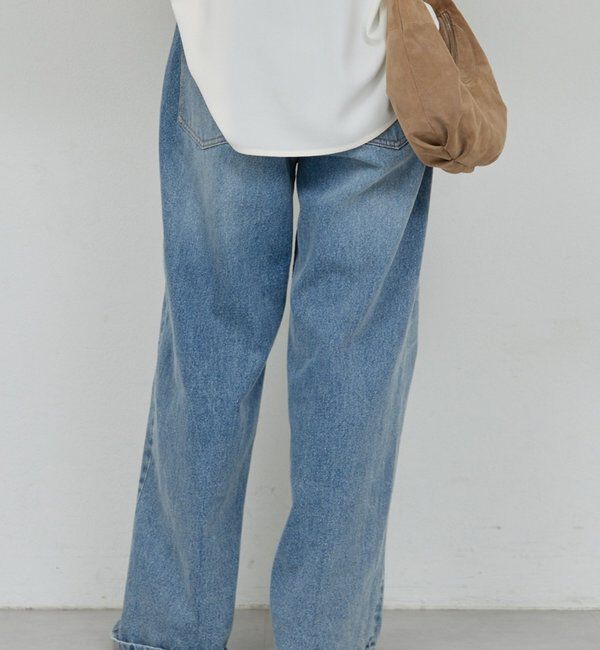  「センタープレスワイドデニム」|デニム|