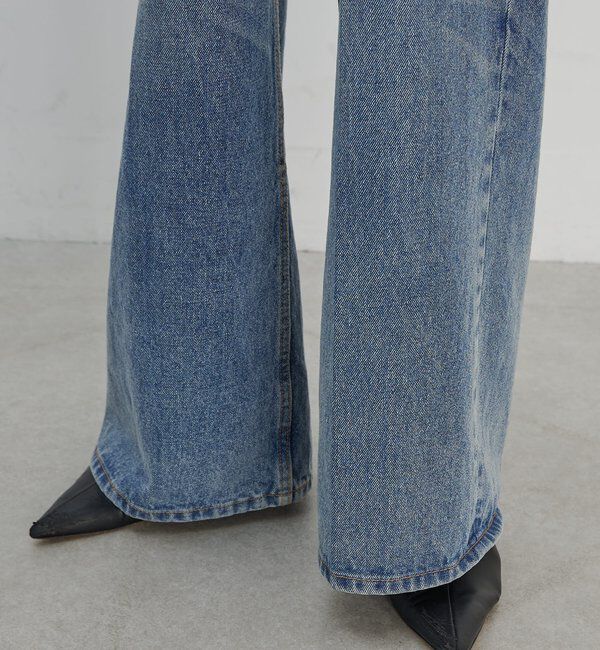  「センタープレスワイドデニム」|デニム|