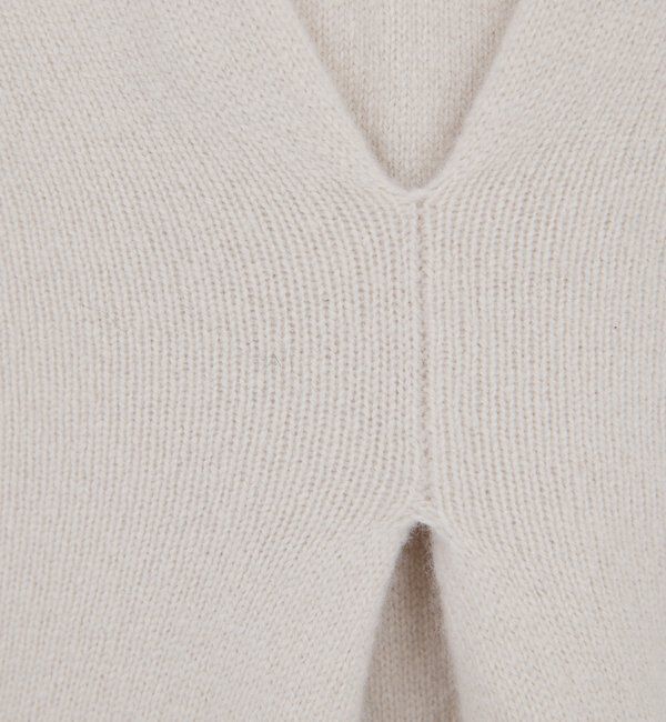  「ウールカシミヤタックVプルオーバー」|ニット・セーター|