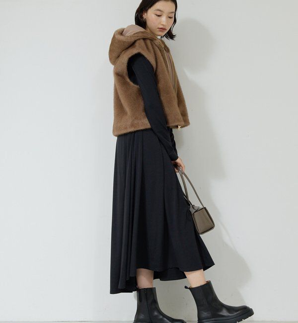  「【プラスワンで着映え！】フーディーファーベスト」|ベスト・ジレ|