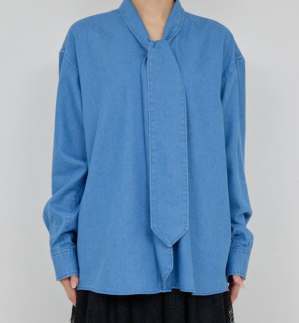  「デニムボウタイブラウス」|シャツ・ブラウス|