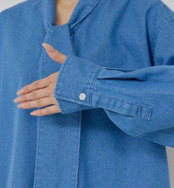  「デニムボウタイブラウス」|シャツ・ブラウス|