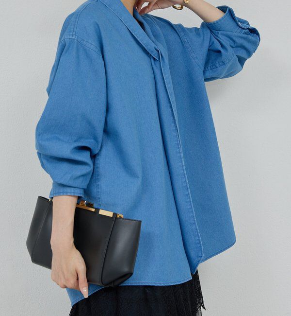  「デニムボウタイブラウス」|シャツ・ブラウス|