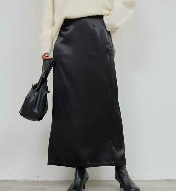  「【ルミネ限定カラー】【手洗い可能】ストレッチサテンタイトスカート」|スカート|