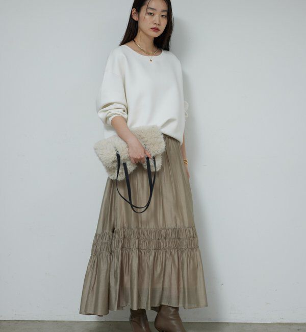  「【新色BR登場！】【大人のスウェット】ボートネックスウェット」|Tシャツ・カットソー|