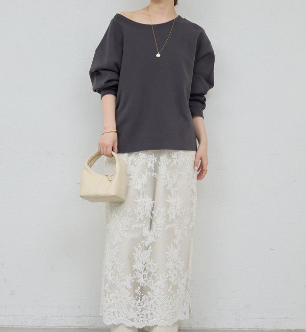  「【新色BR登場！】【大人のスウェット】ボートネックスウェット」|Tシャツ・カットソー|