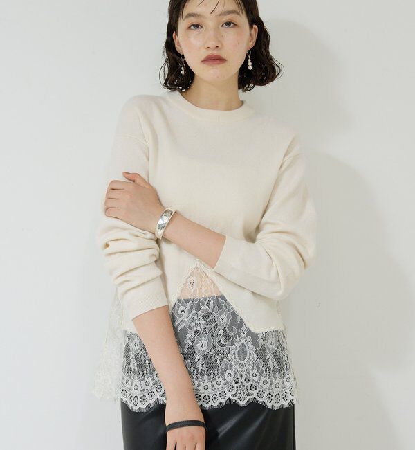  「【25th記念アイテム】レースコンビニット」|ニット・セーター|