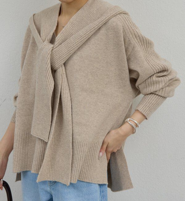  「【脱マンネリニット】【MANAKAコラボ】フードセットニット」|ニット・セーター|