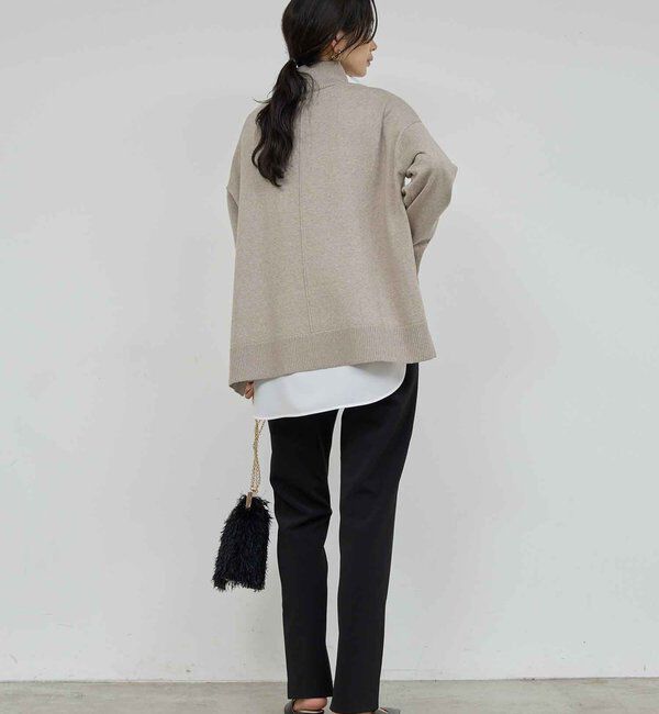  「【手洗い可】【全骨格対応】オーバータートルニット」|ニット・セーター|