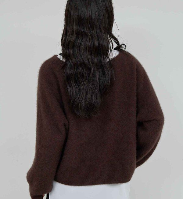  「ファーボートネックプルオーバー」|ニット・セーター|