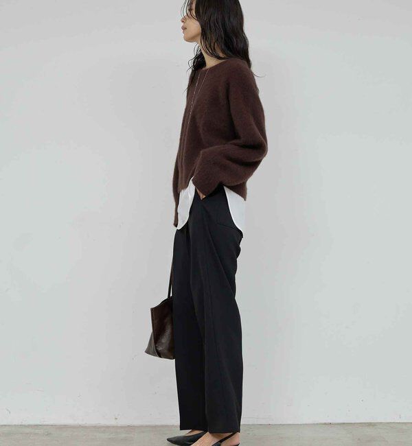  「ファーボートネックプルオーバー」|ニット・セーター|