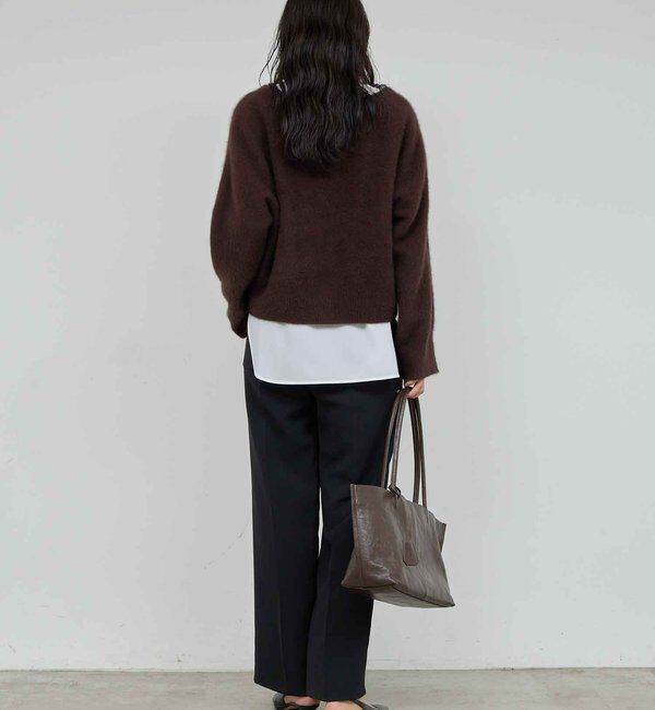  「ファーボートネックプルオーバー」|ニット・セーター|