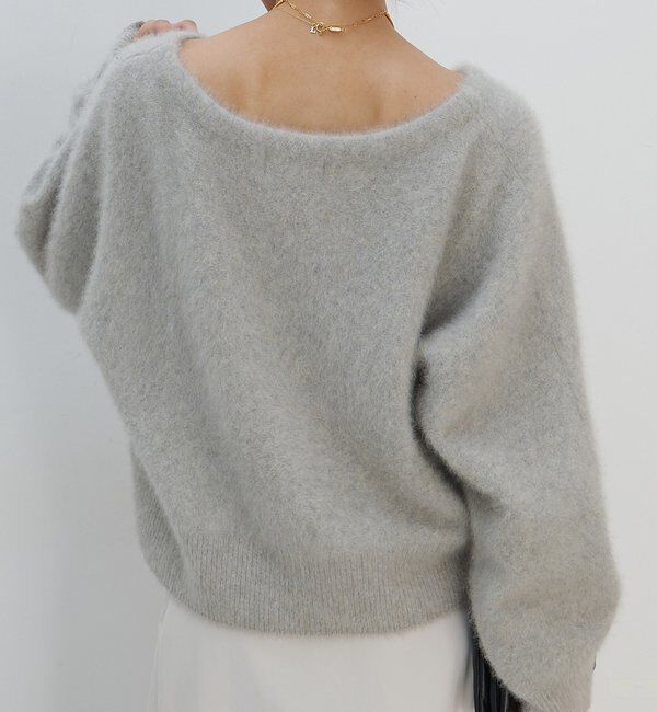 「ファーボートネックプルオーバー」|ニット・セーター|