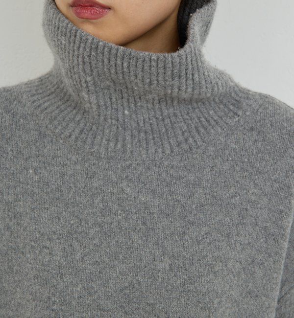  「【手洗い可】ウールタートルプルオーバー」|ニット・セーター|