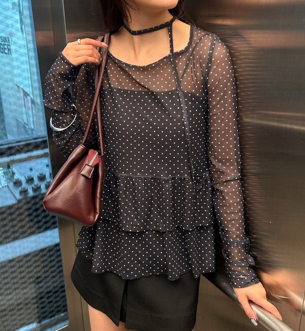  「ドットティアードプルオーバー」|Tシャツ・カットソー|