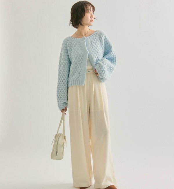  「【オールシーズン対応/WEB限定アイボリー】フリルイージーパンツ」|チノ|