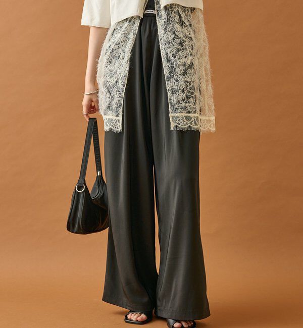  「【オールシーズン対応/WEB限定アイボリー】フリルイージーパンツ」|チノ|