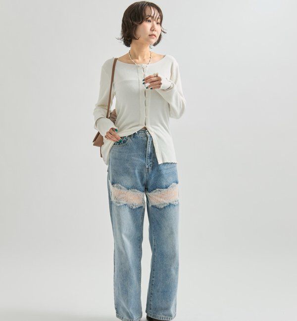  「起毛リブボタンカーディガン」|Tシャツ・カットソー|