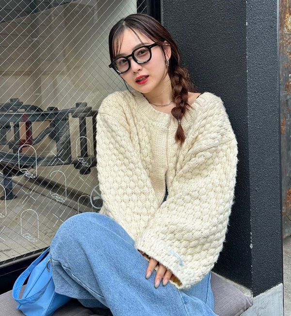  「ポコポコニットカーディガン」|カーディガン|