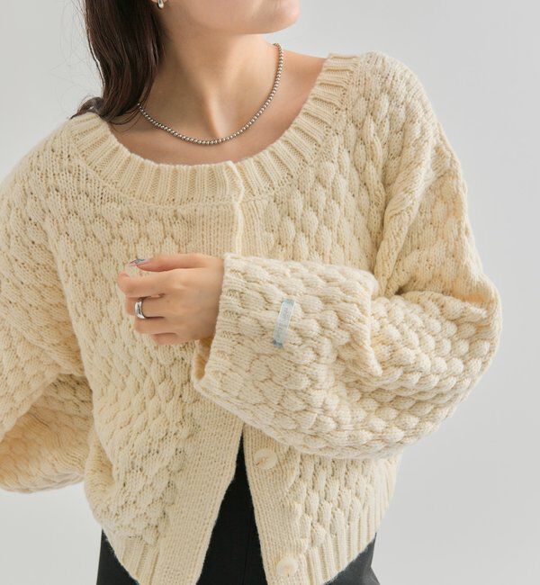  「ポコポコニットカーディガン」|カーディガン|