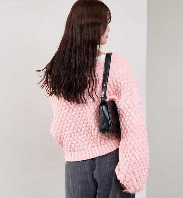  「ポコポコニットカーディガン」|カーディガン|