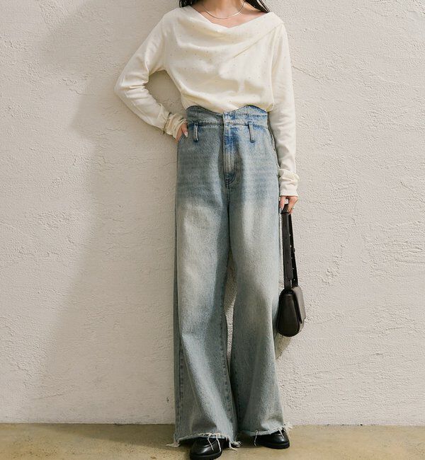  「オフショルリブニット」|ニット・セーター|