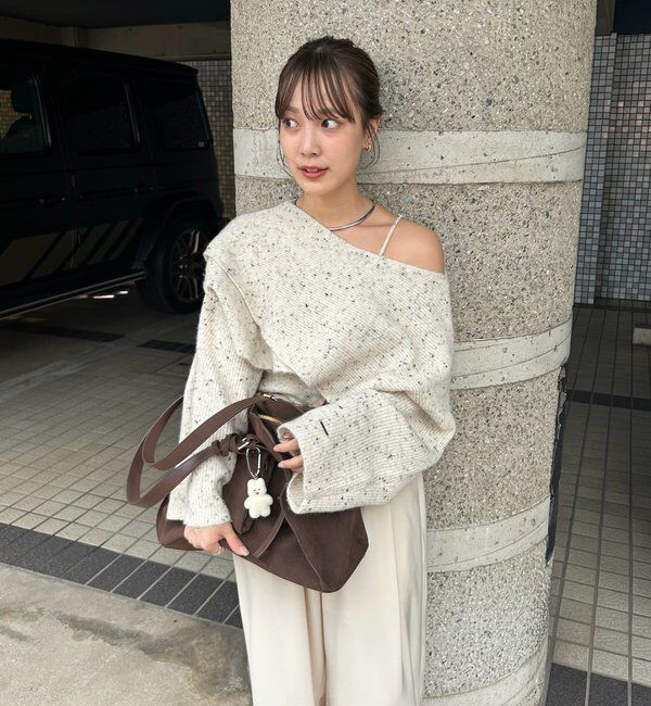  「クロスニットスリットキャミSET」|ニット・セーター|