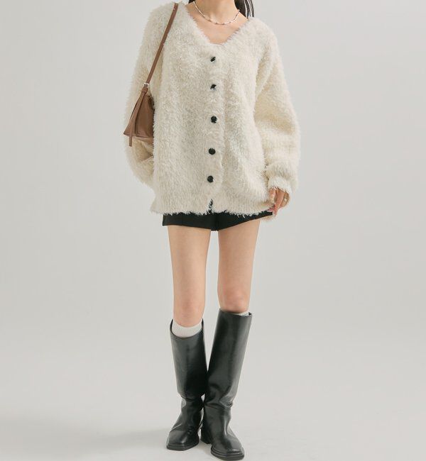  「ループボタン カーディガン」|カーディガン|