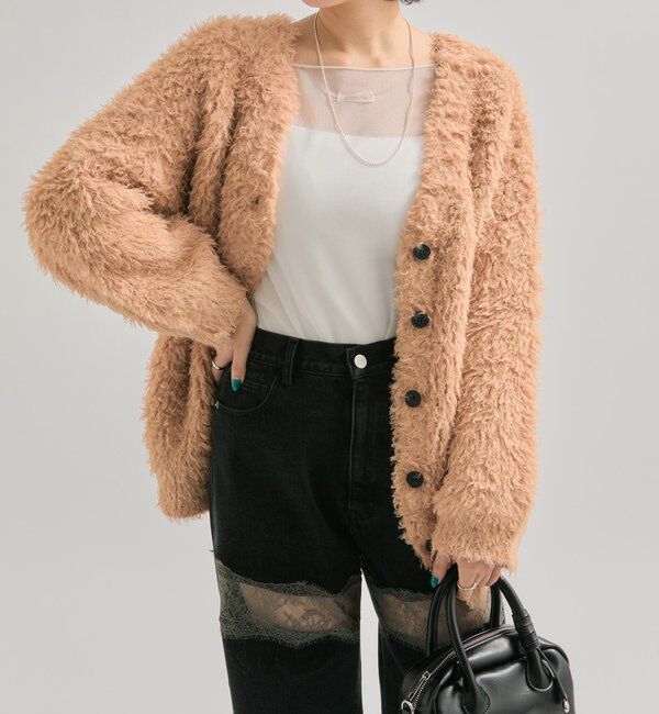  「ループボタン カーディガン」|カーディガン|