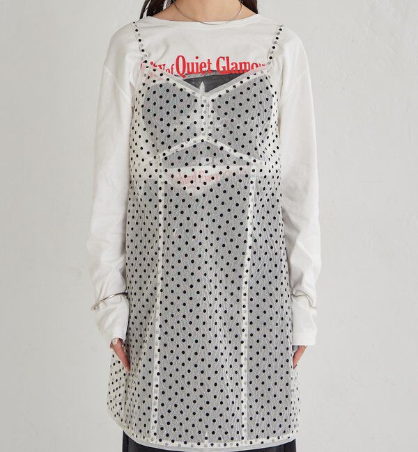  「ドットチュールキャミチュニック」|キャミソール|