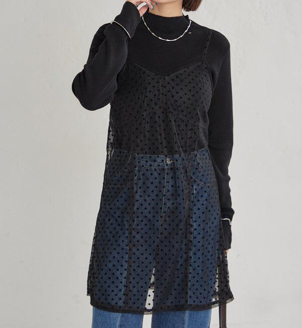  「ドットチュールキャミチュニック」|キャミソール|