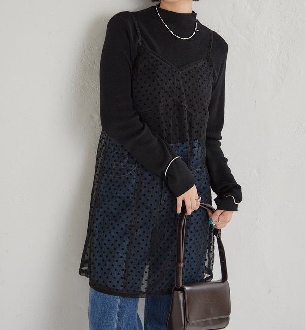  「ドットチュールキャミチュニック」|キャミソール|