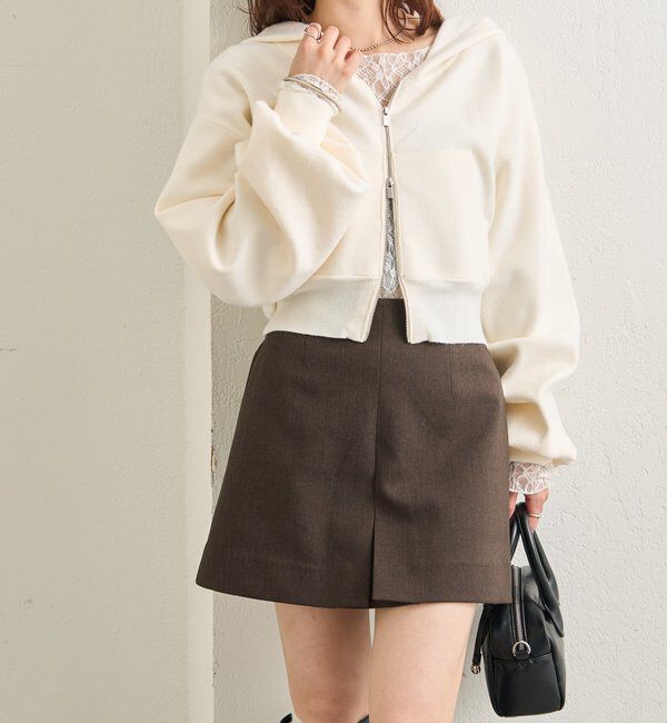  「フーディーニットショートパーカー」|パーカー|