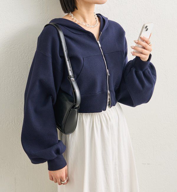  「フーディーニットショートパーカー」|パーカー|