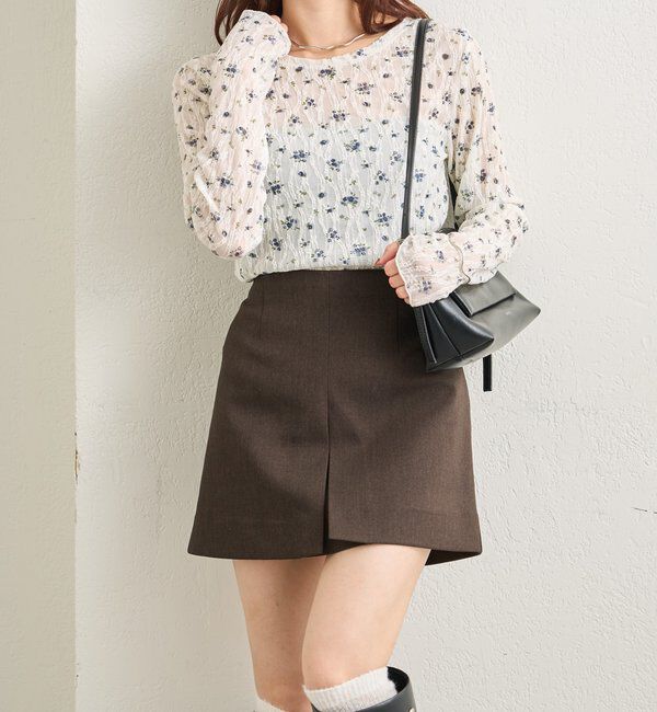  「レース花柄シアーロンT」|Tシャツ・カットソー|