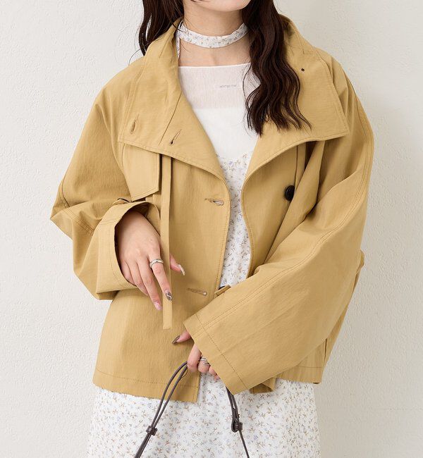  「スタンドカラーショートトレンチ」|トレンチコート|